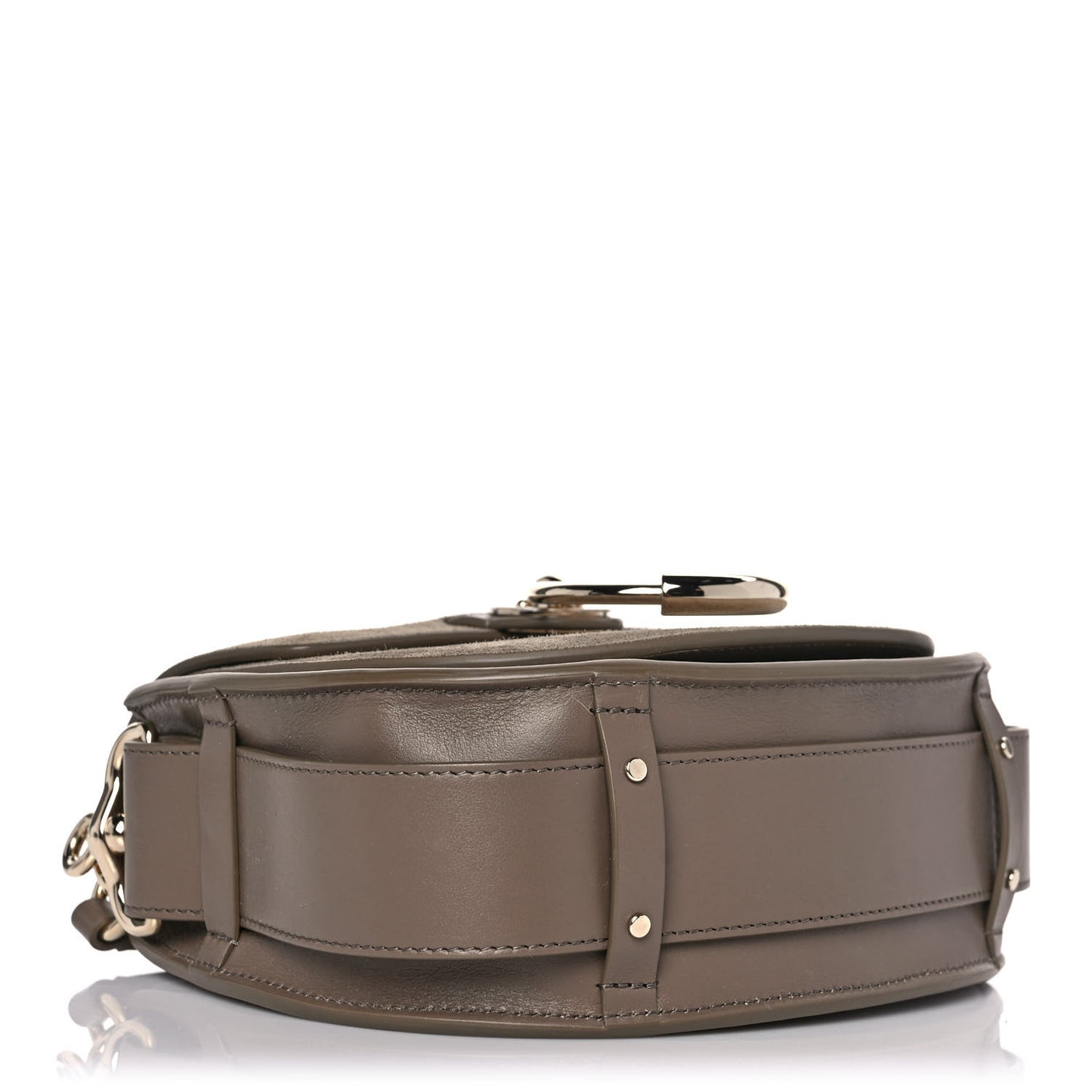 Calfskin Suede Small Tess Bag Army Green
