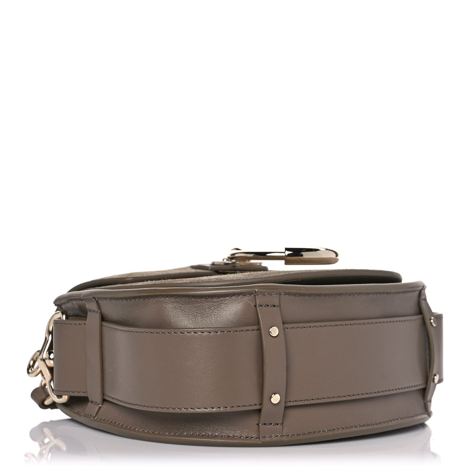 Chloe Calfskin Suede Small Tess Bag Army Green 3 of 8