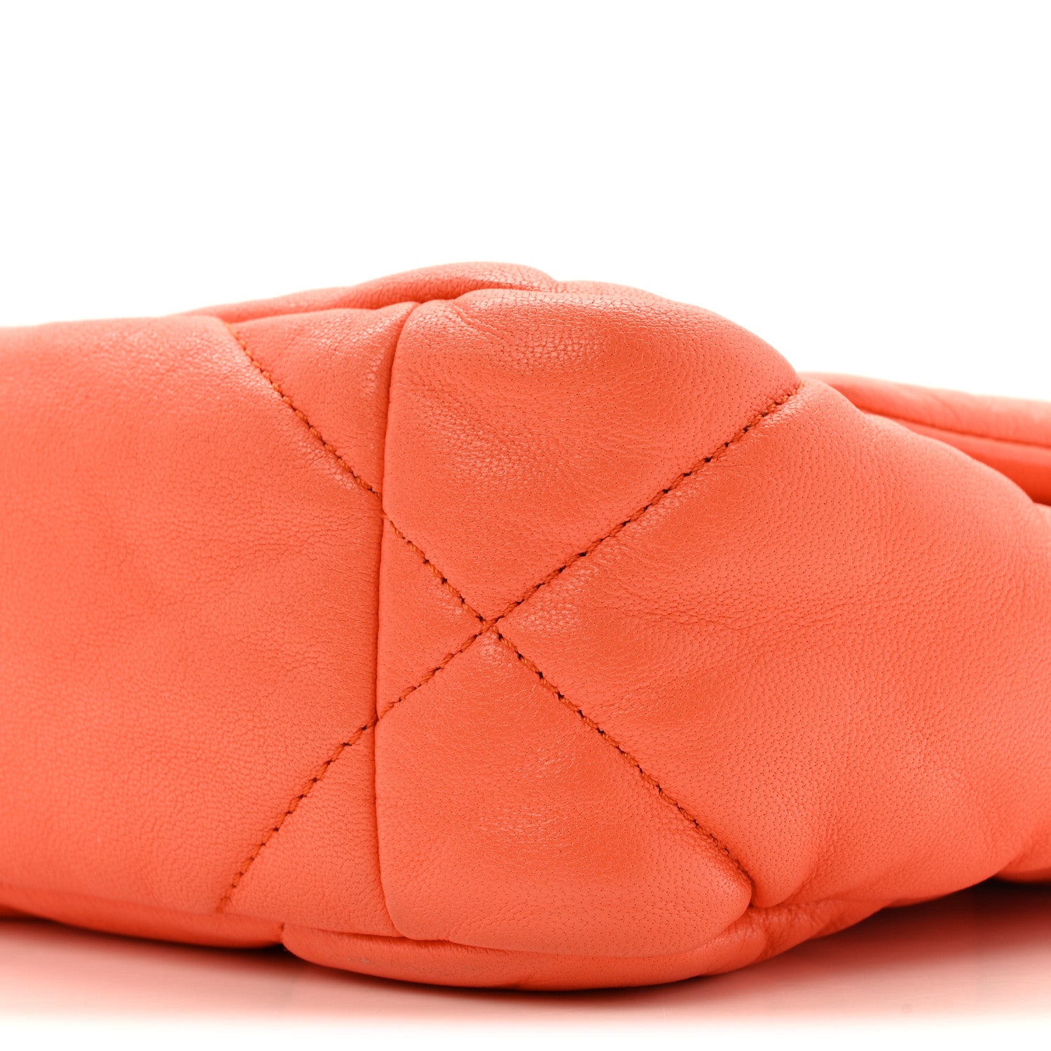 Chanel Goatskin Quilted Medium Chanel 19 Flap Orange 1787053