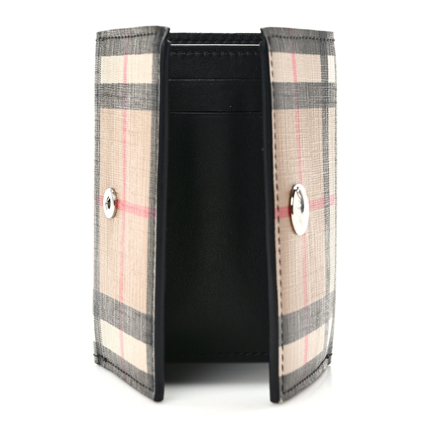Burberry E-Canvas Vintage Check Tri-Fold Wallet 5 of 6