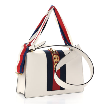 Gucci Calfskin Small Sylvie Shoulder Bag Off White 3 of 9