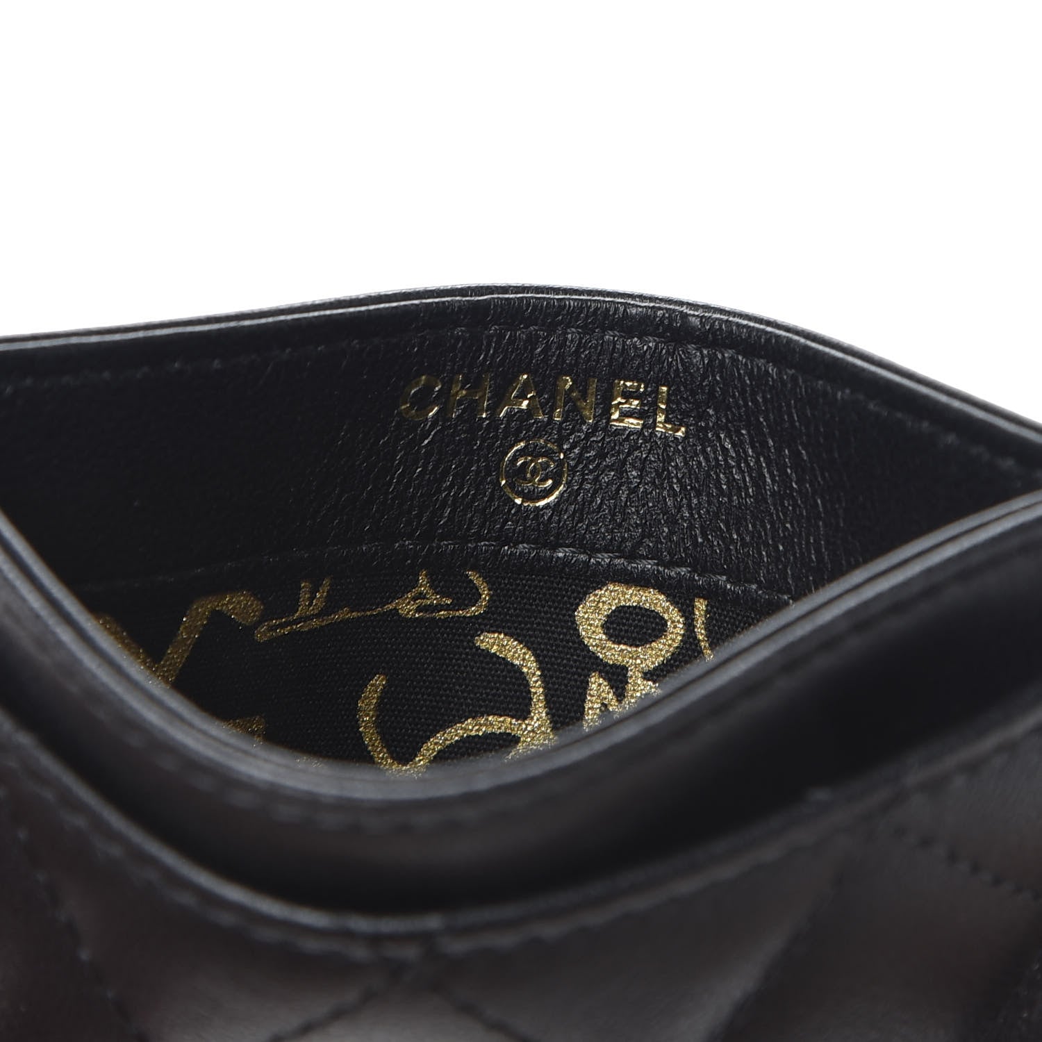 Chanel Lambskin Quilted Card Holder Black 6 of 7