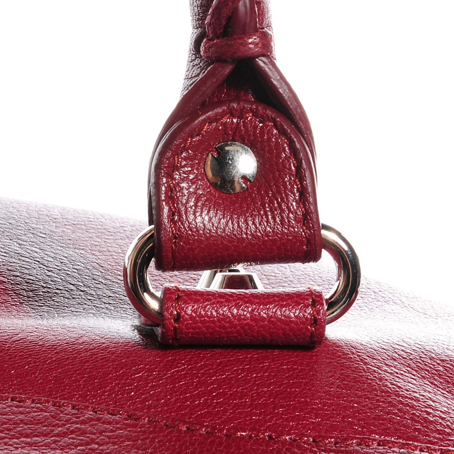 Balenciaga Chevre Silver Metallic Edge Hardware City Rouge Brique Rouge Grenade 11 of 17
