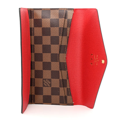 Louis Vuitton Damier Ebene Josephine Wallet Red 6 of 10