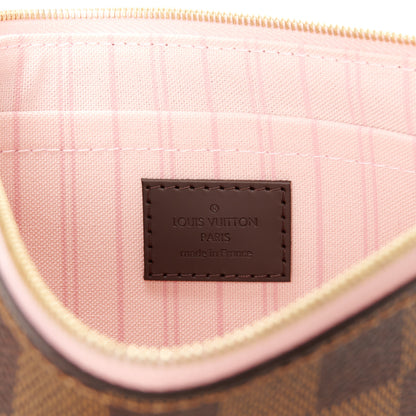 Louis Vuitton Damier Ebene Neverfull MM GM Pochette Rose Ballerine 6 of 7