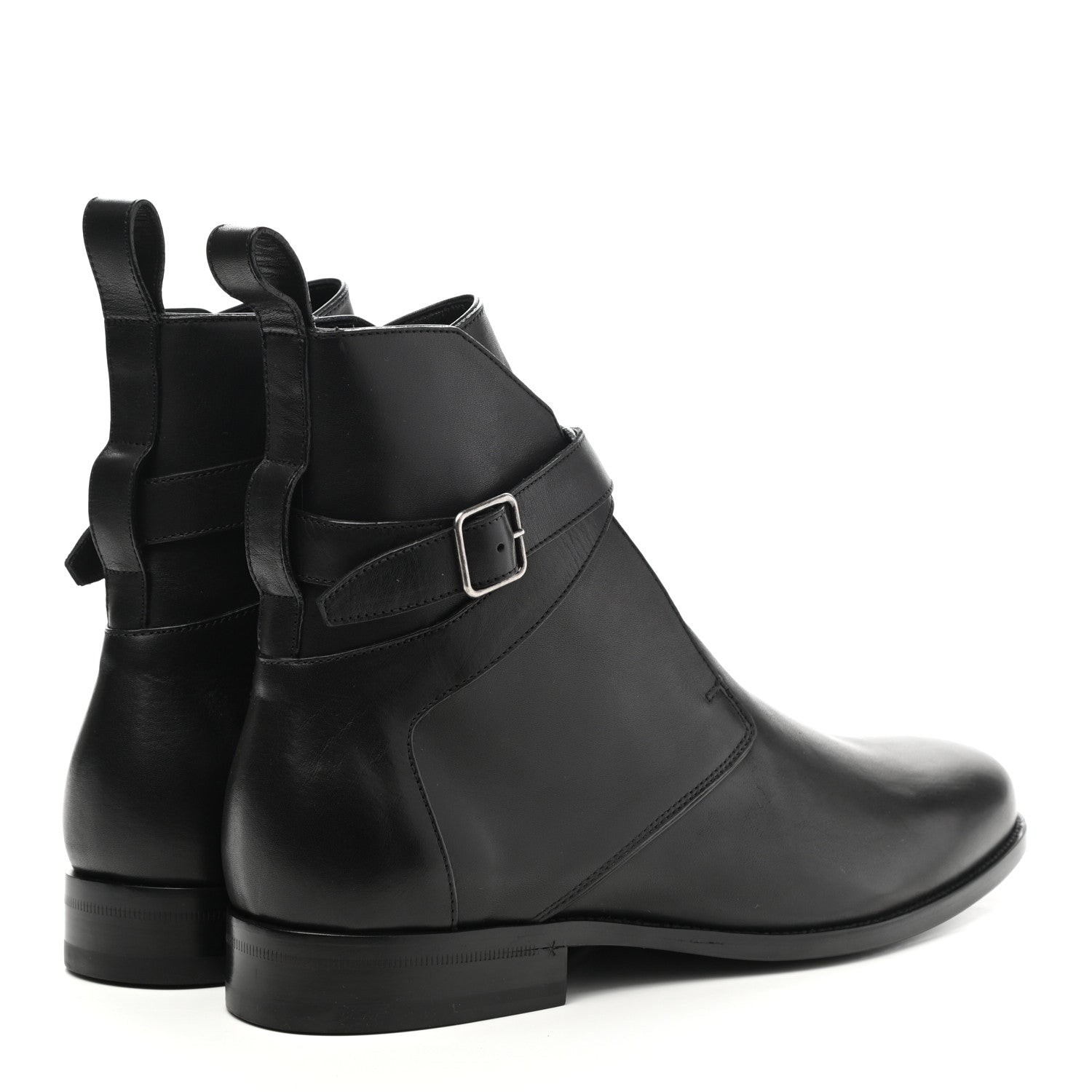 Saint Laurent Calfskin Dare 25 Jodhpur Ankle Boots 45 Black 4 of 9