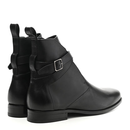Saint Laurent Calfskin Dare 25 Jodhpur Ankle Boots 45 Black 4 of 9