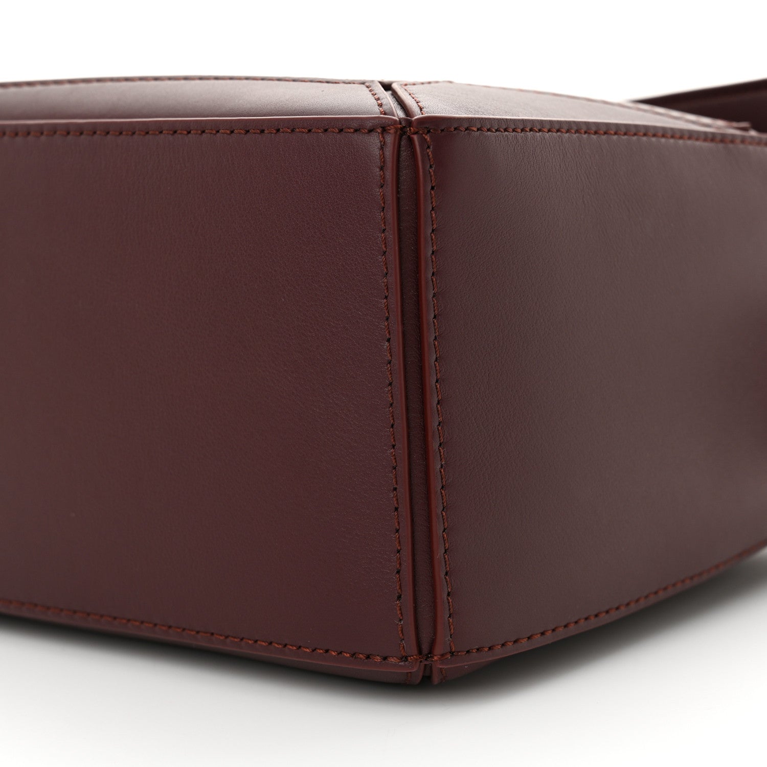Loewe Calfskin Small Woven Puzzle Bag Dark Burgundy 10 of 11