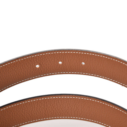 Hermes Box Togo 32mm Gamma Belt 90 Black Gold 6 of 7