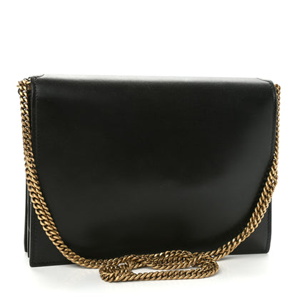 Saint Laurent Smooth Calfskin Monogram Cassandra Clasp Bag Black 3 of 9
