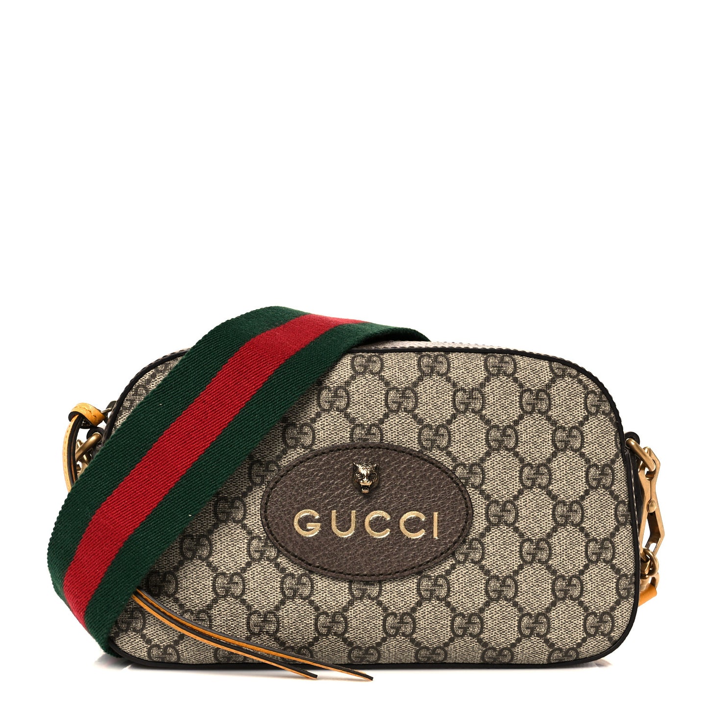 GG Supreme Monogram Web Neo Vintage Shoulder Bag Beige New Acero Crop