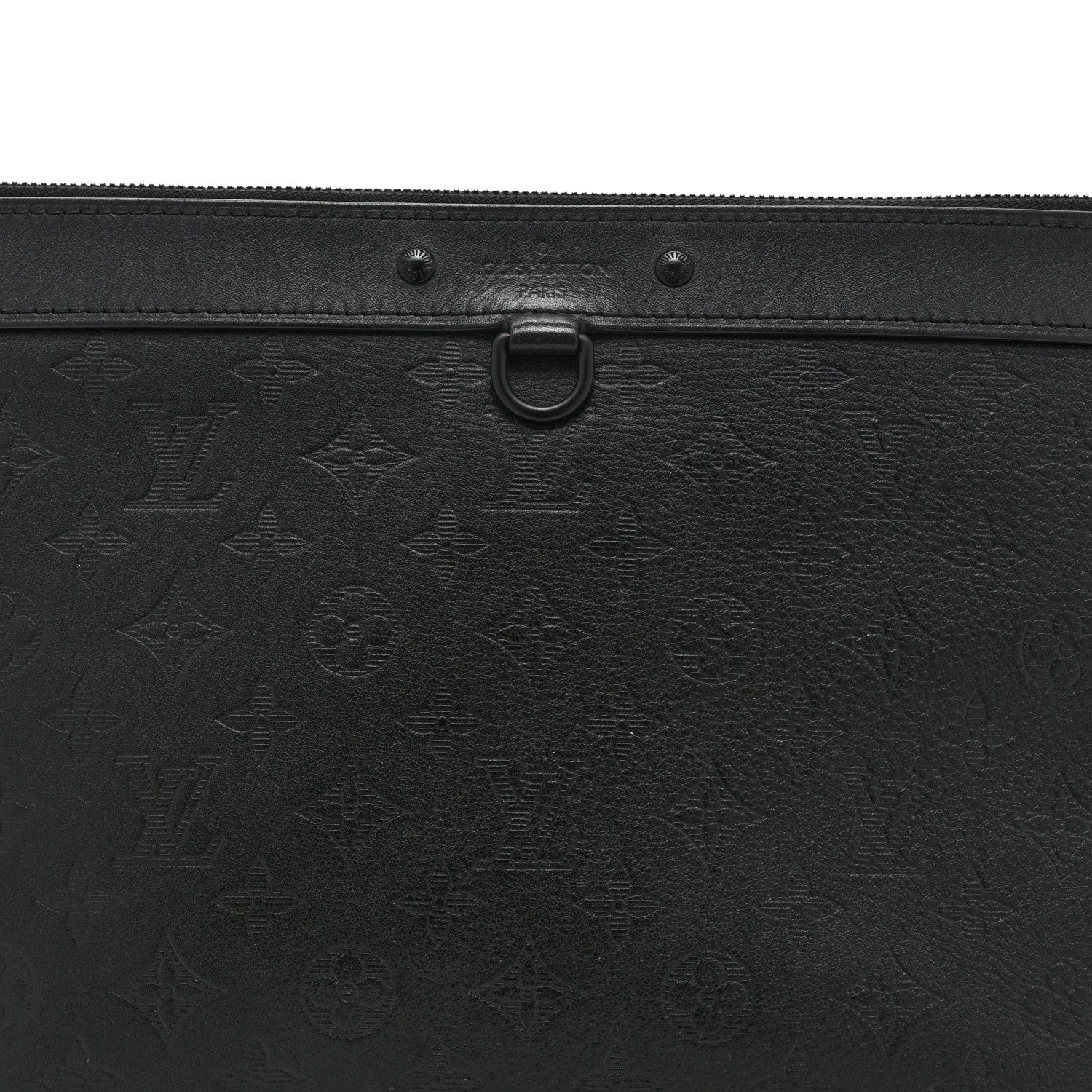 Louis Vuitton Calfskin Monogram Shadow Discovery Pochette Black 8 of 10