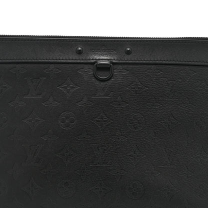 Louis Vuitton Calfskin Monogram Shadow Discovery Pochette Black 8 of 10