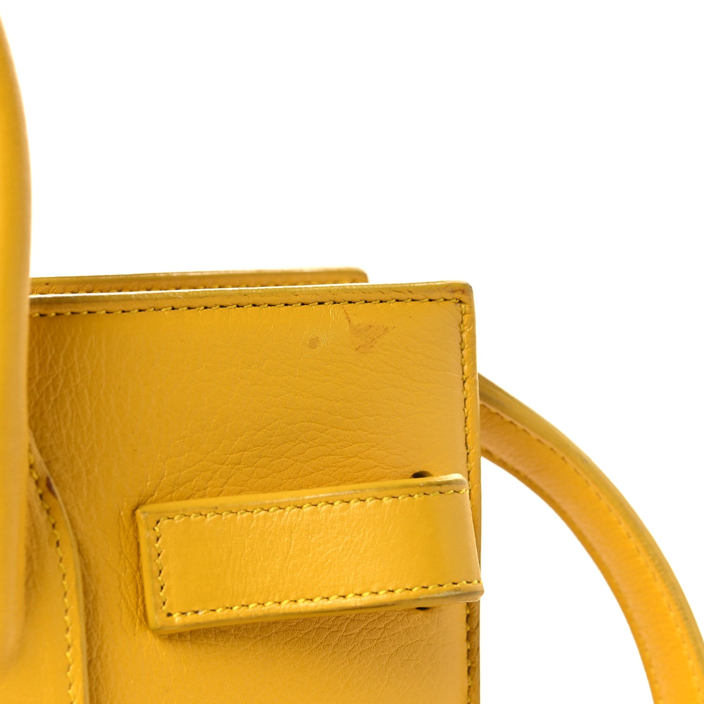 Grained Calfskin Baby Sac De Jour Yellow