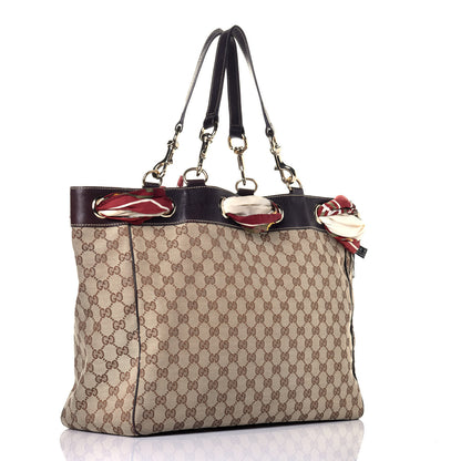 Gucci Monogram Large Positano Tote Brown 3 of 9