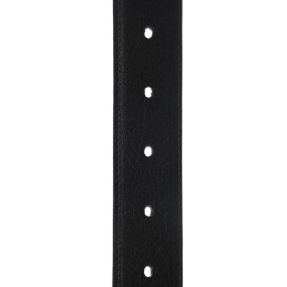 Saint Laurent Goatskin Monogram Buckle Belt Black 5 of 6