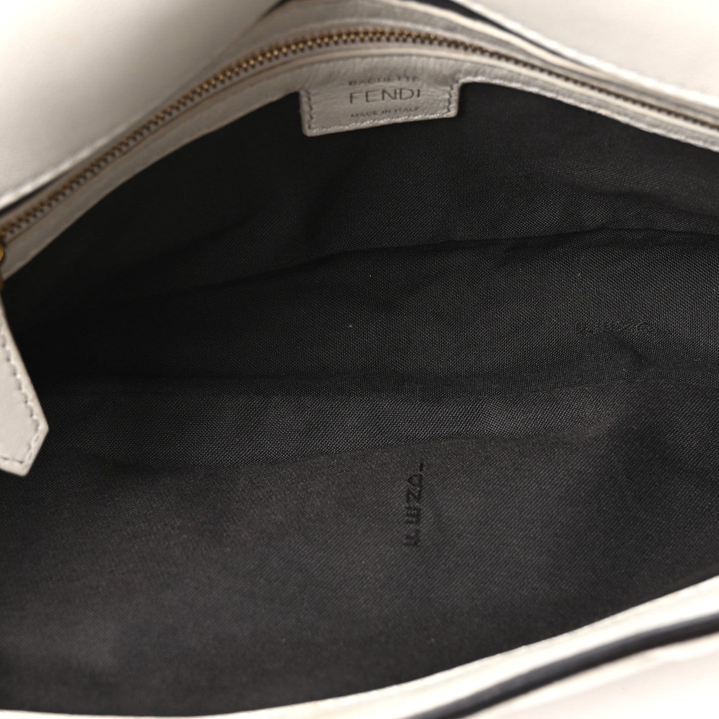 Nappa FF 1974 Embossed Baguette White