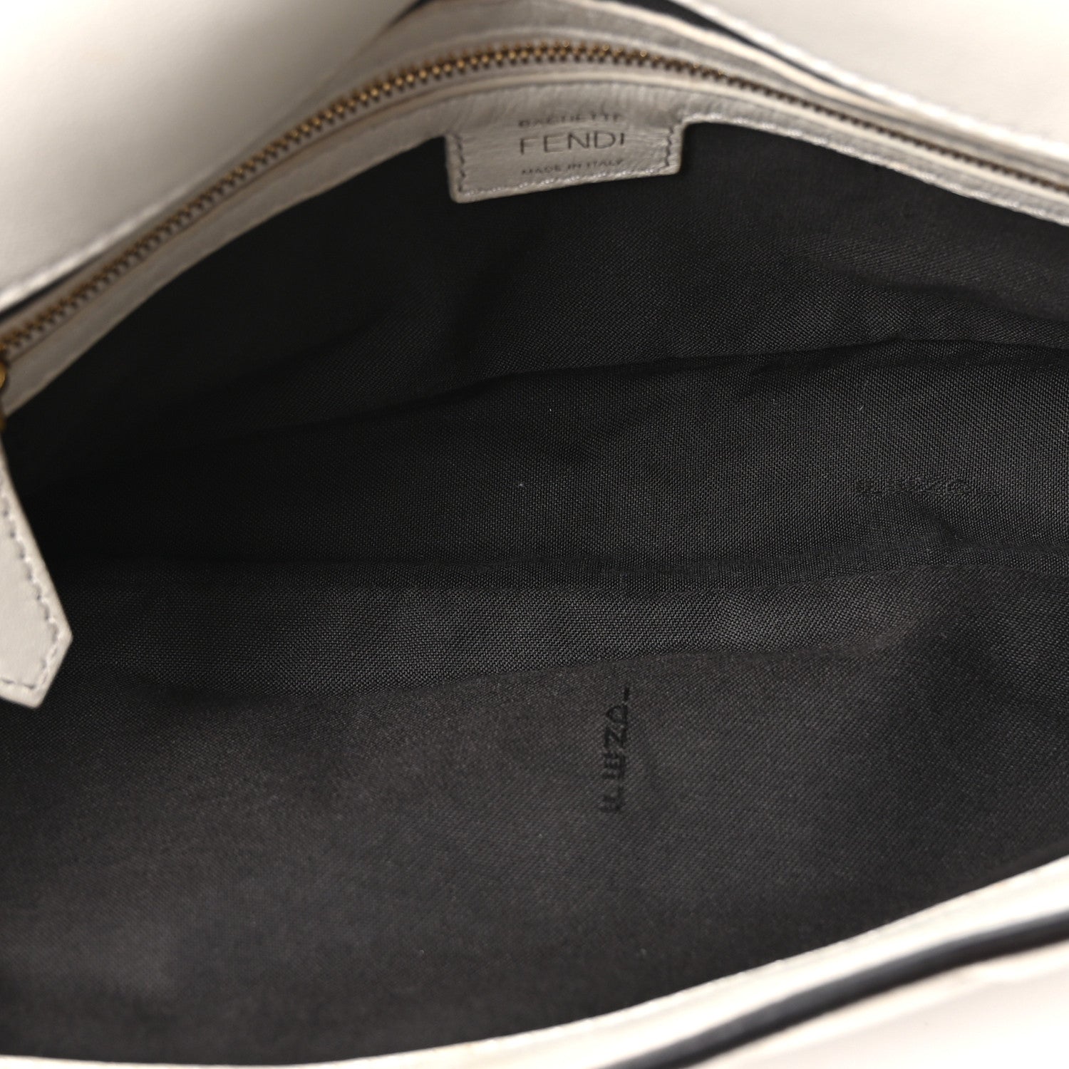 Fendi Nappa FF 1974 Embossed Baguette White 5 of 10