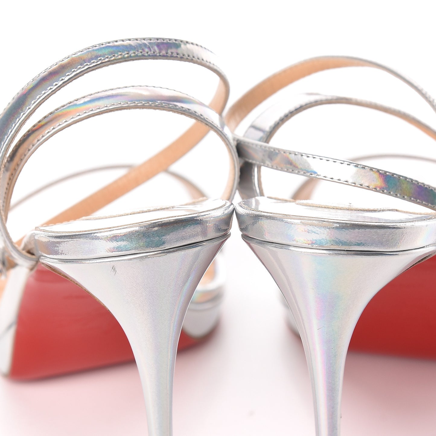 Specchio Laser Loubi Queen 100 Platform Sandals 38 Silver