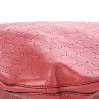 Gucci Guccissima Half Moon Bamboo Ring Hobo Red 11 of 12