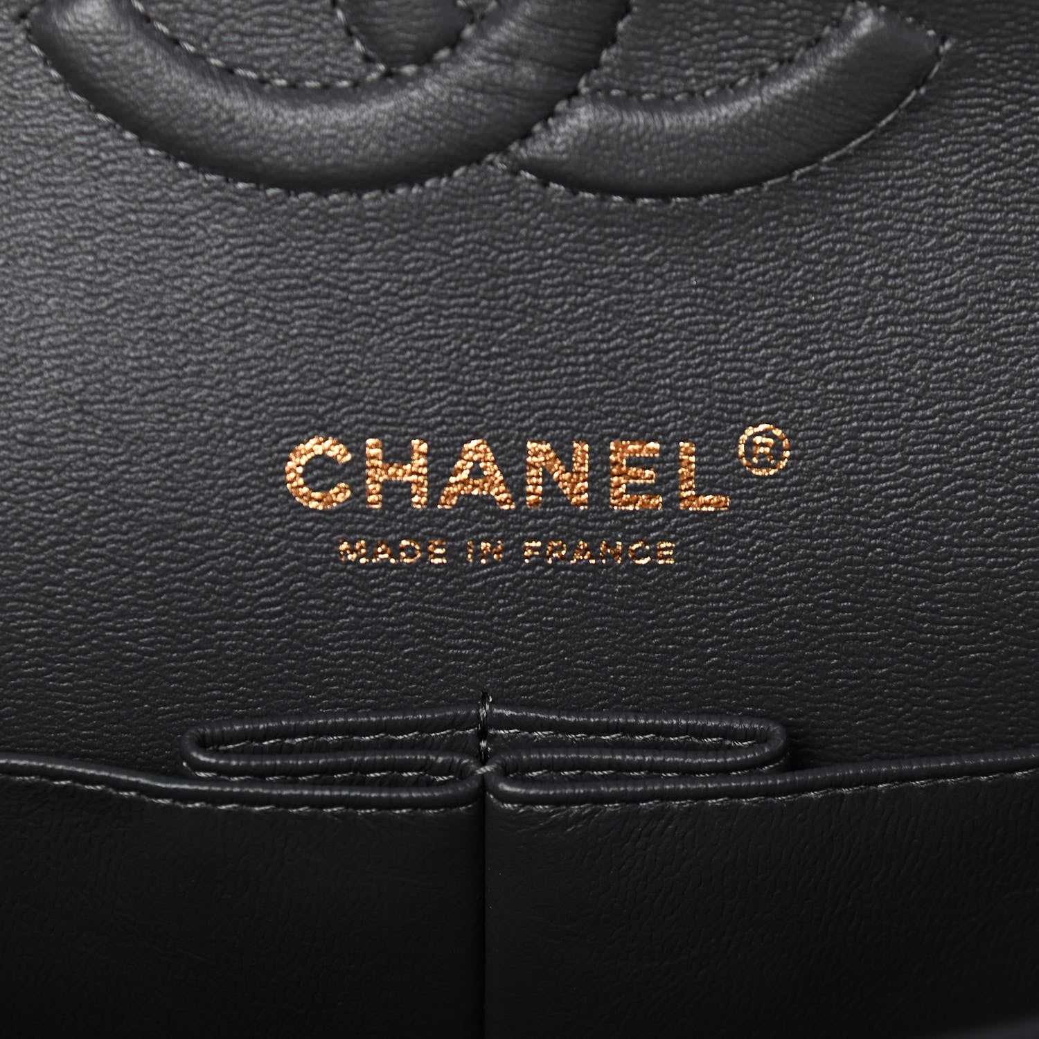 Chanel Caviar Quilted Medium Double Flap Dark Grey 6 of 11
