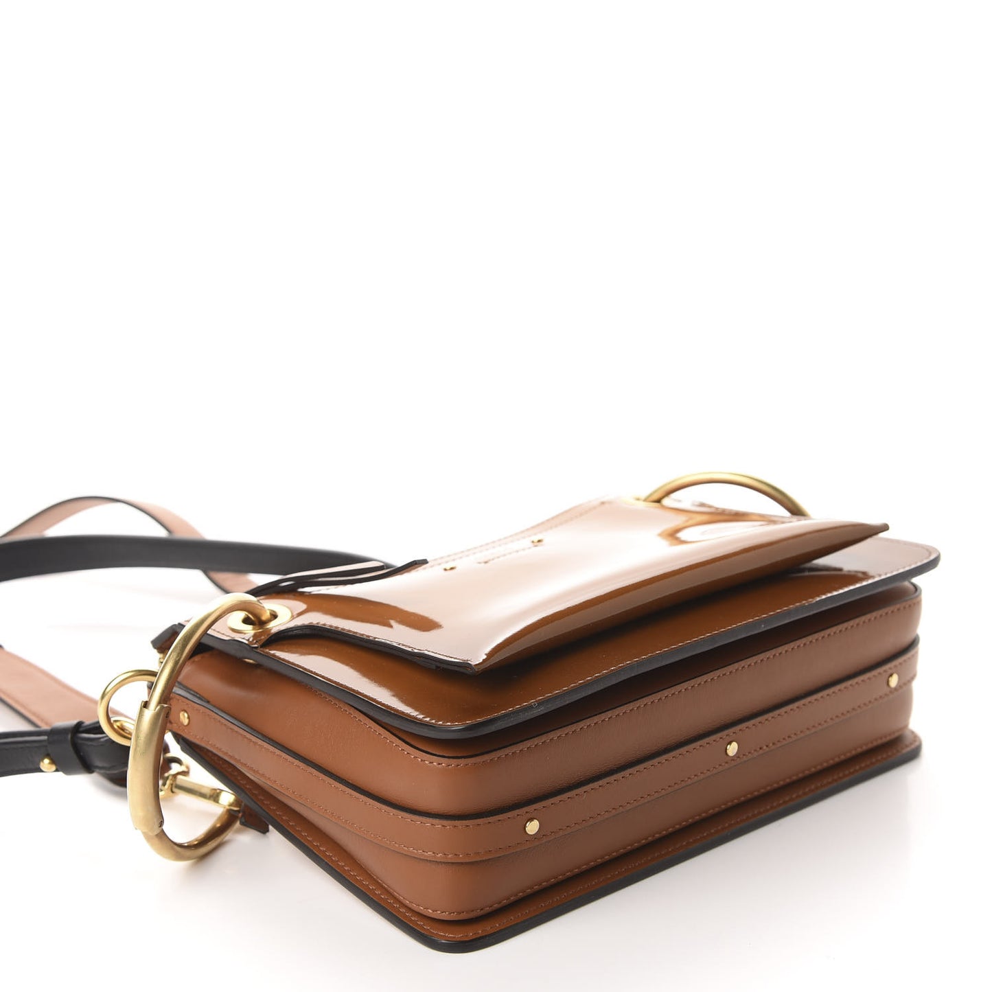 Patent Small Roy Bag Caramel