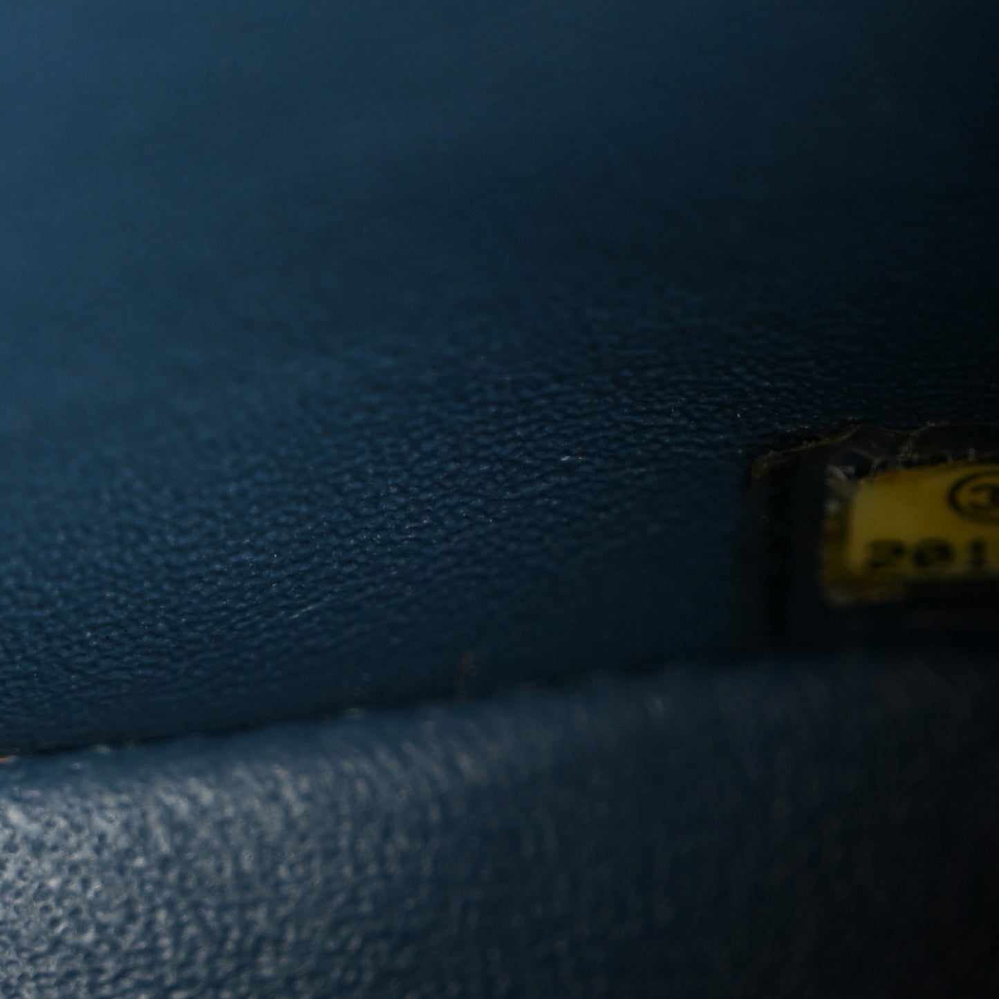 Caviar Quilted Mini Rectangular Flap Blue