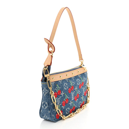 Louis Vuitton LV X TM Monogram Denim Cerises Pochette Accessories 3 of 10