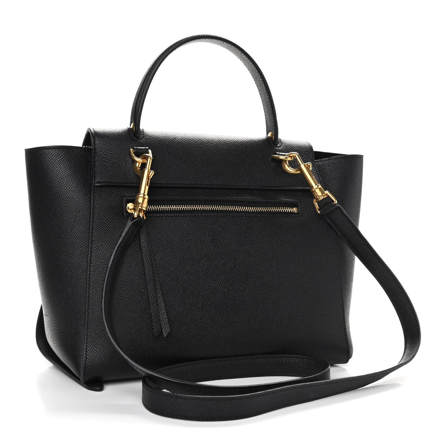 Grained Calfskin Micro Belt Bag Black
