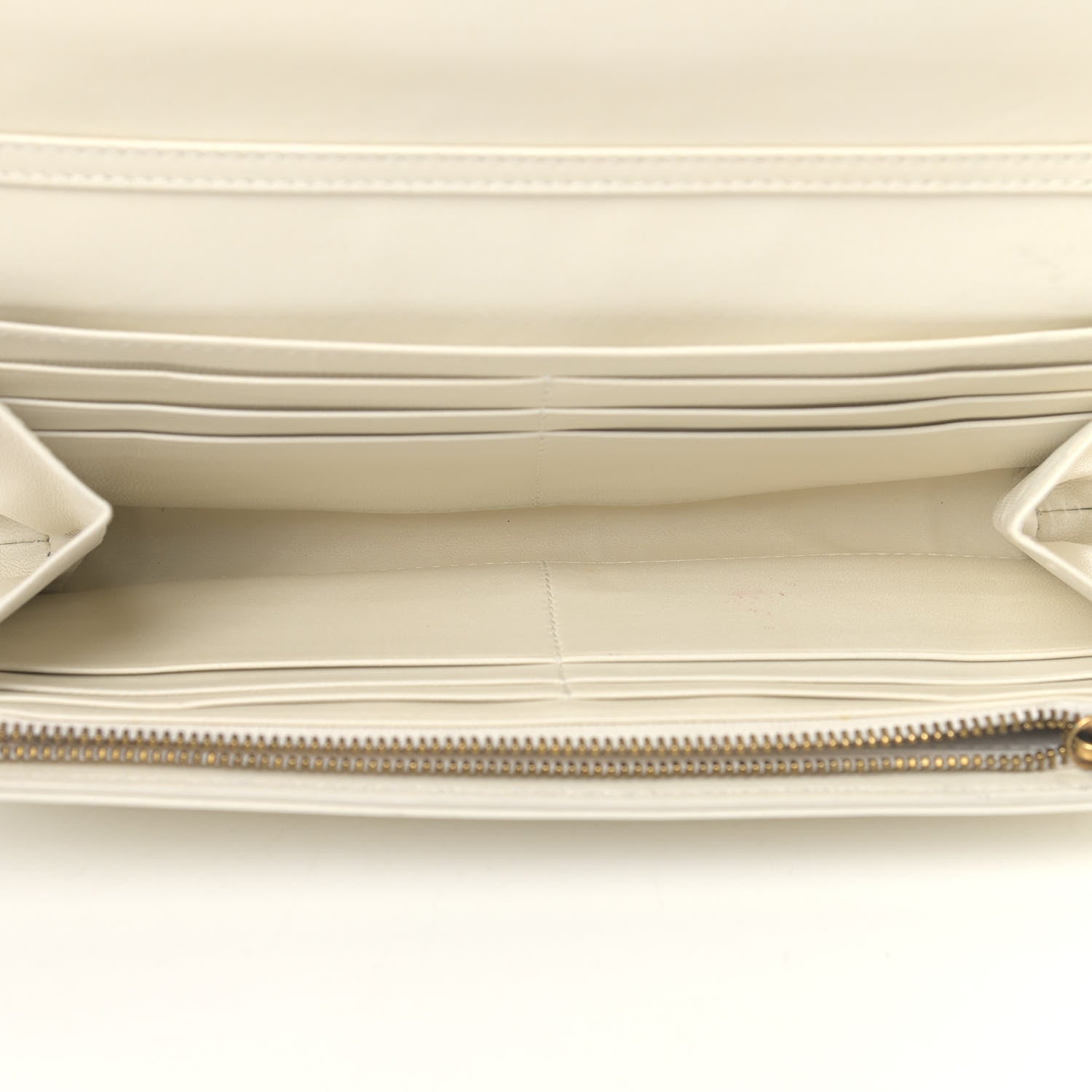 Christian Dior Calfskin Studded Diorama Croisiere Chain Wallet White 5 of 14