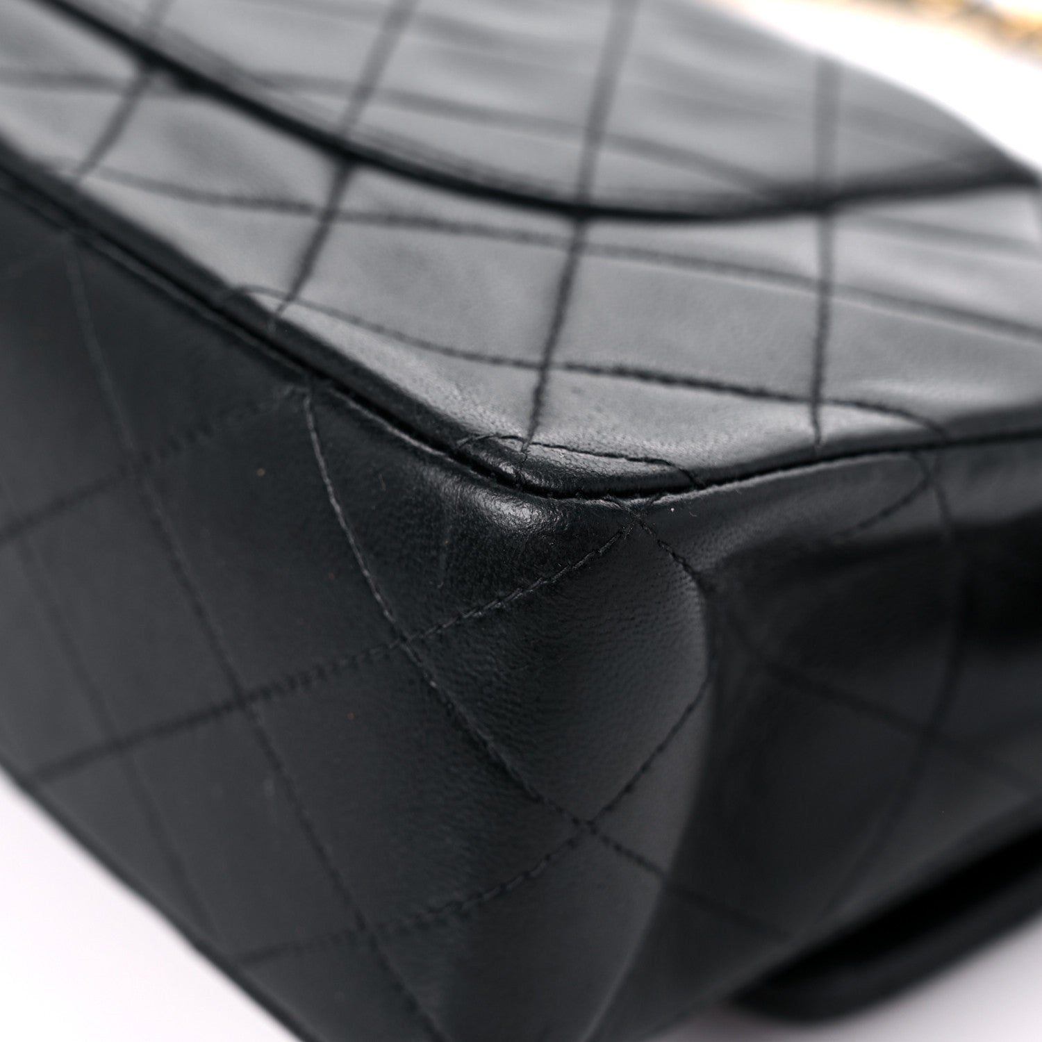 Chanel Lambskin Quilted Medium Double Flap Black 12 of 19