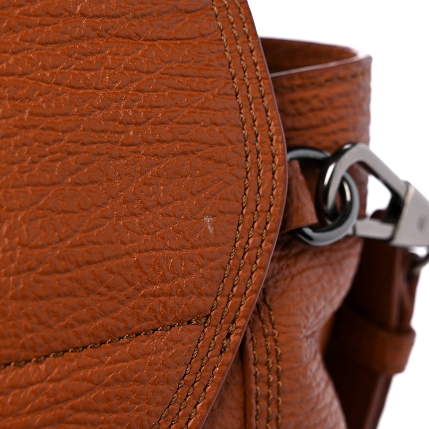 Textured Calfskin Large Pashli Satchel Amber