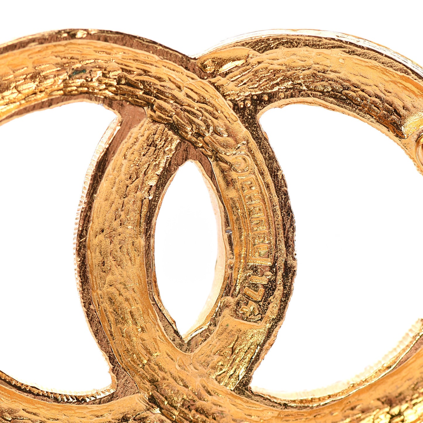 Crystal CC Brooch Light Gold