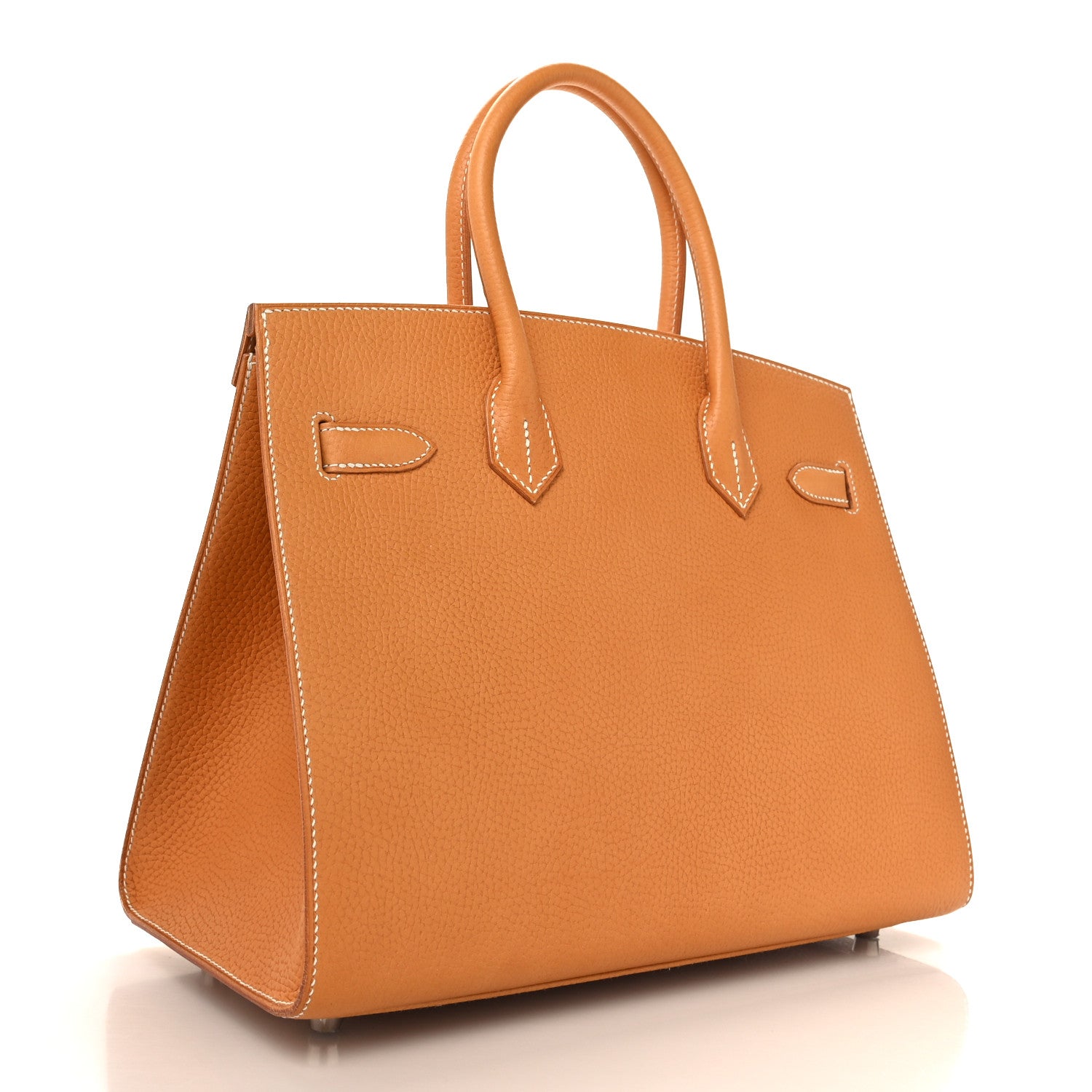 Hermes Vache Naturelle Grainee Birkin Sellier 30 Natural Sable 3 of 13