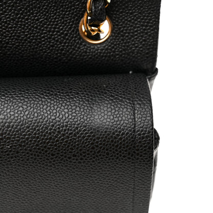 Chanel Caviar Quilted Jumbo Double Flap Black 12 of 15