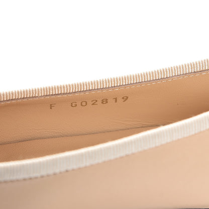 Chanel Lambskin Cap Toe Ballerina Flats 35 Beige Black 8 of 9