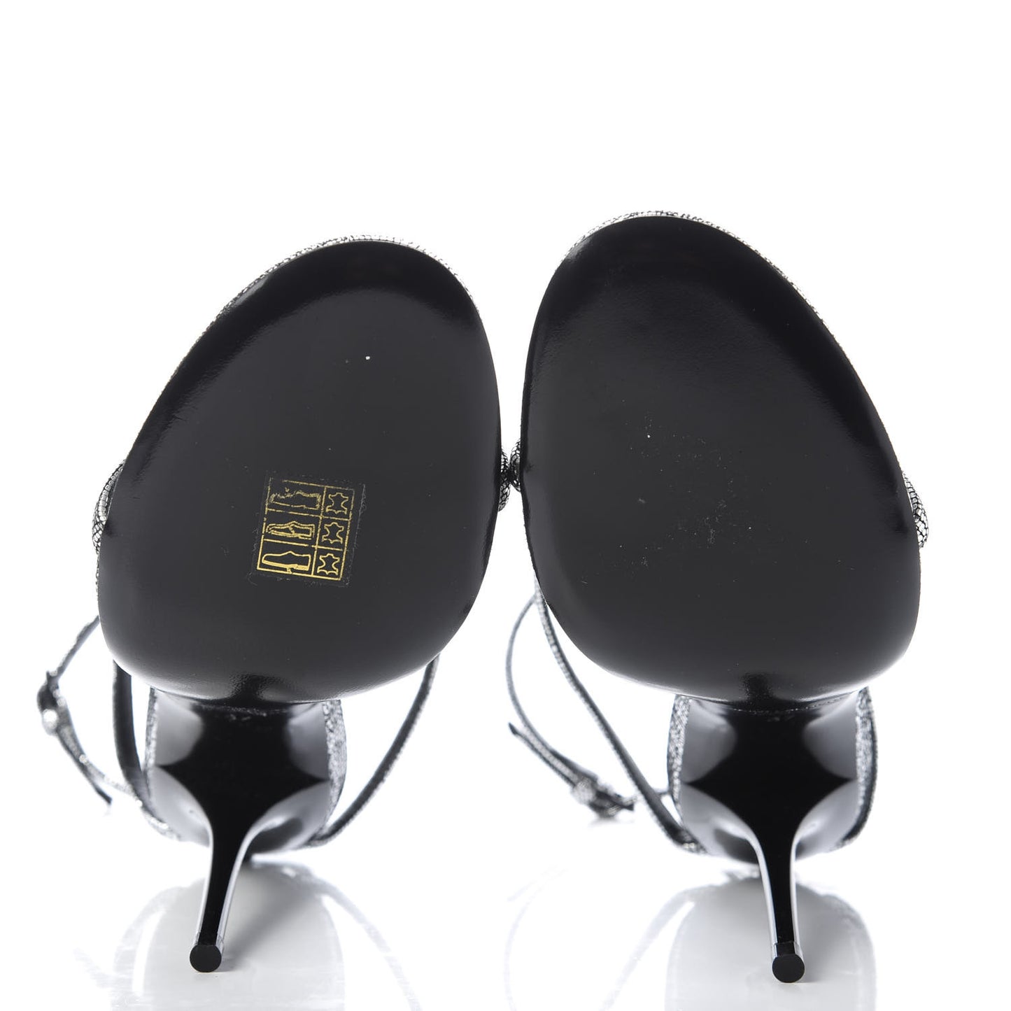 Calfskin Cassandra 110 Ankle Strap Sandals 37 Argento