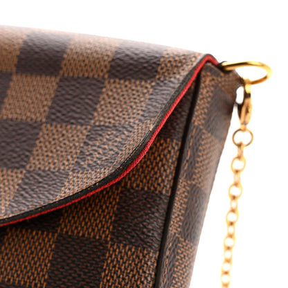Louis Vuitton Damier Ebene Pochette Felicie Chain Wallet 12 of 15