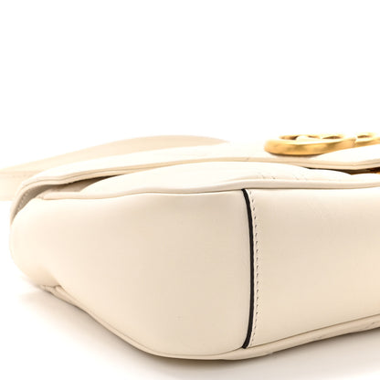 Gucci Calfskin Matelasse Small GG Marmont Shoulder Bag White 8 of 10