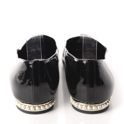 Chanel Patent Calfskin Pearl CC Loafers 40.5 Black 5 of 10