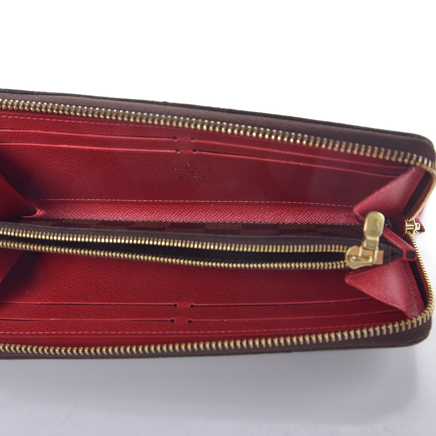 Damier Ebene Clemence Wallet Cherry