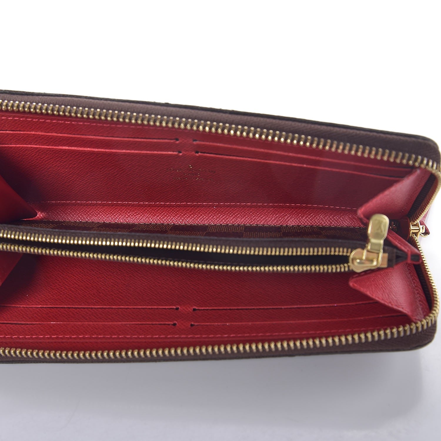 Louis Vuitton Damier Ebene Clemence Wallet Cherry 5 of 8
