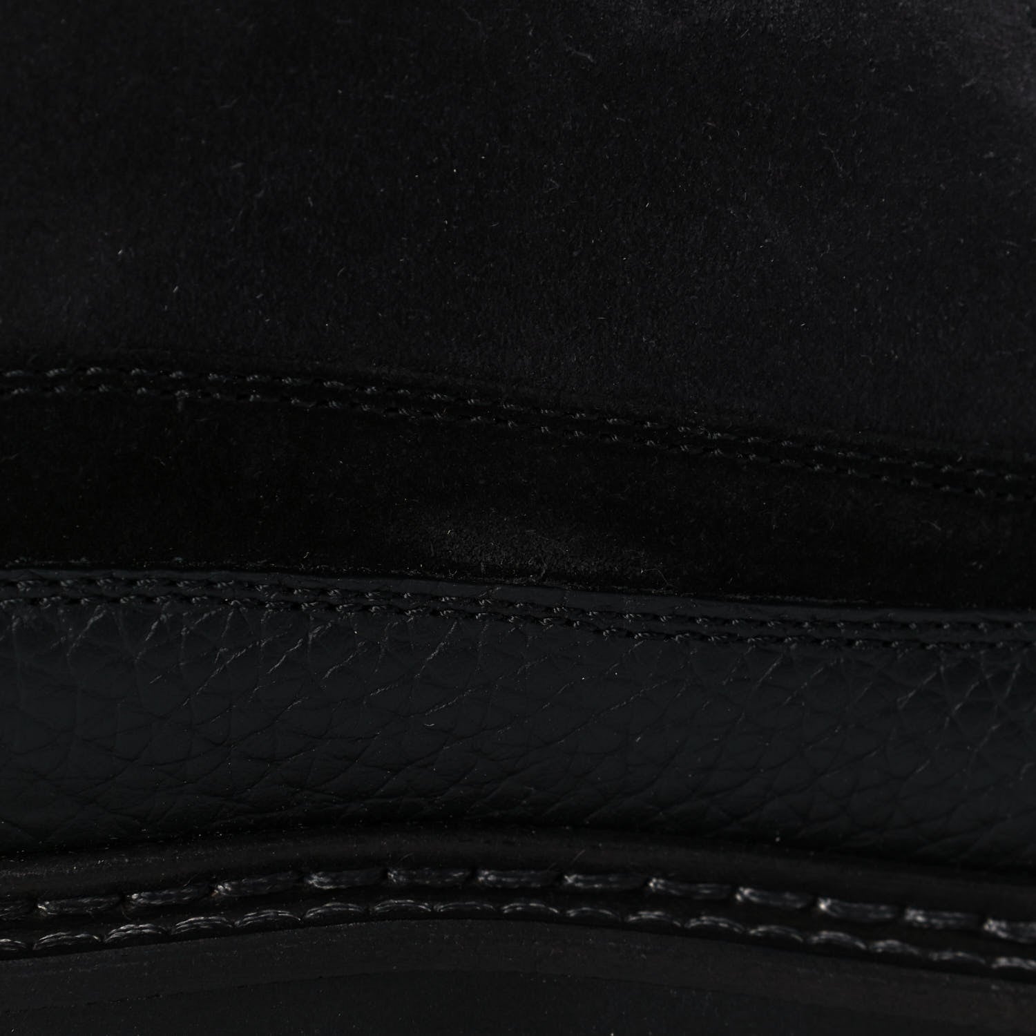 Chanel Suede Grained Calfskin CC Lace Up Boots 41 Black 9 of 10