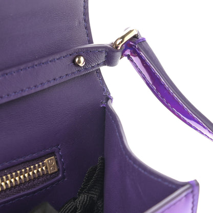 Dolce & Gabbana Holographic Patent Calfskin Strobo 3.5 Clutch Viola Medio 12 of 12