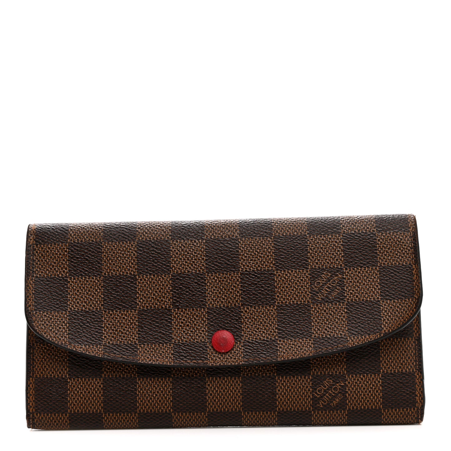 Damier Ebene Emilie Wallet Red