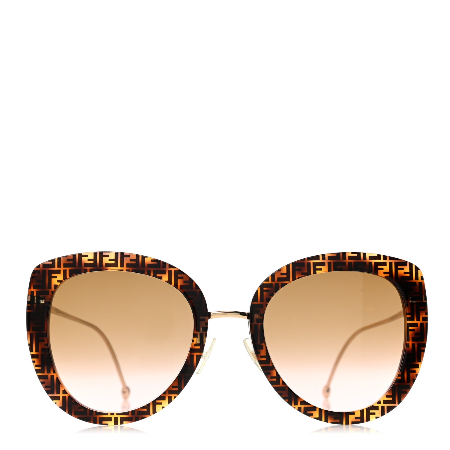 Fendi Acetate Metal F is Fendi FF Square Cat Eye Sunglasses FF 0424/F/S Havana 3 of 7