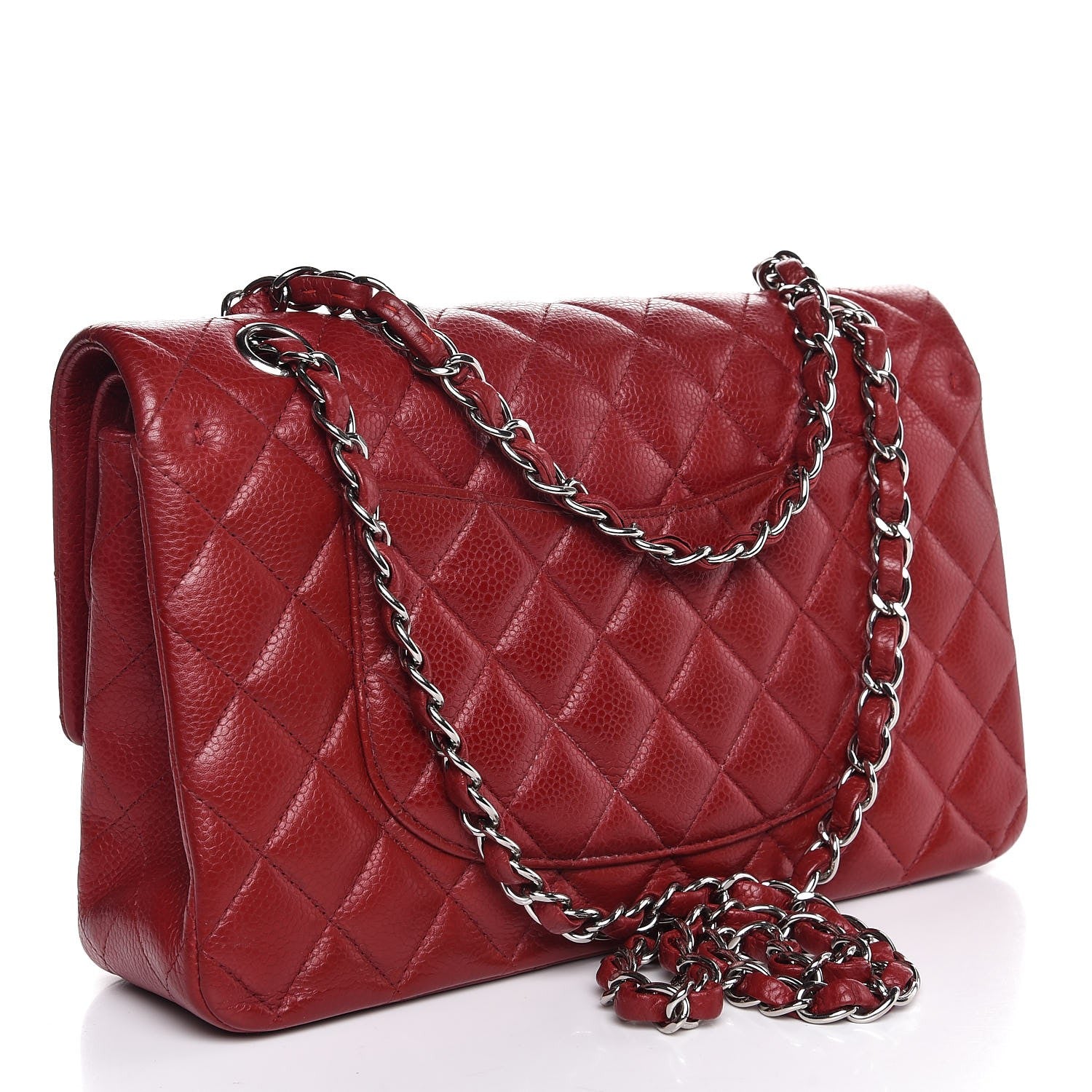 Chanel Caviar Quilted Medium Double Flap Red 4 of 9