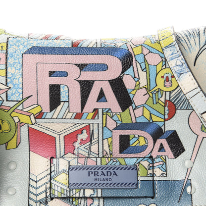 Prada X JAMES JEAN Glace Calf Comic Print Etiquette Flap Multicolor 12 of 12