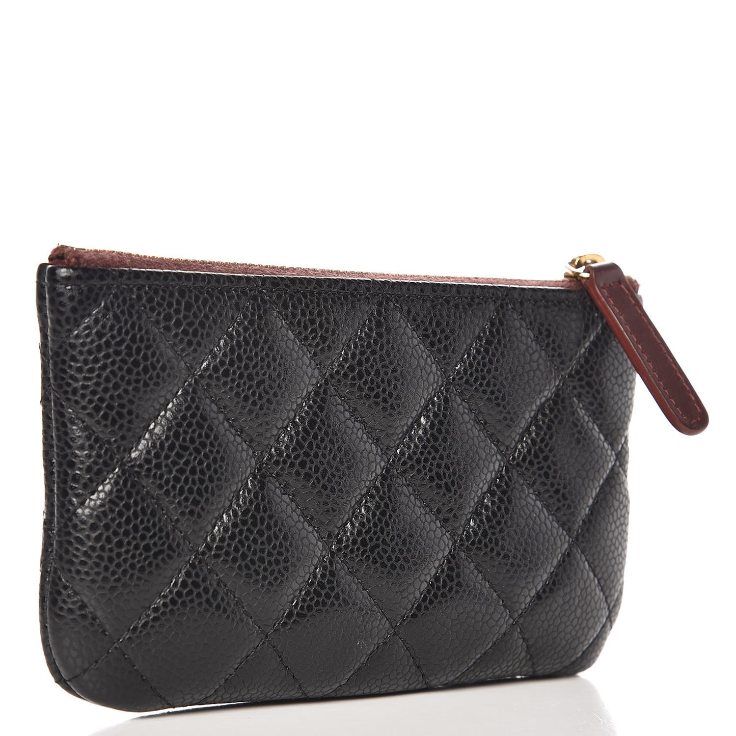 Caviar Quilted Small Cosmetic Case Black