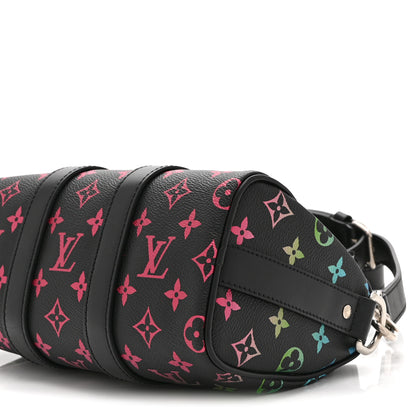 Louis Vuitton Monogram Iridescent Keepall Bandouliere 25 Black 9 of 9
